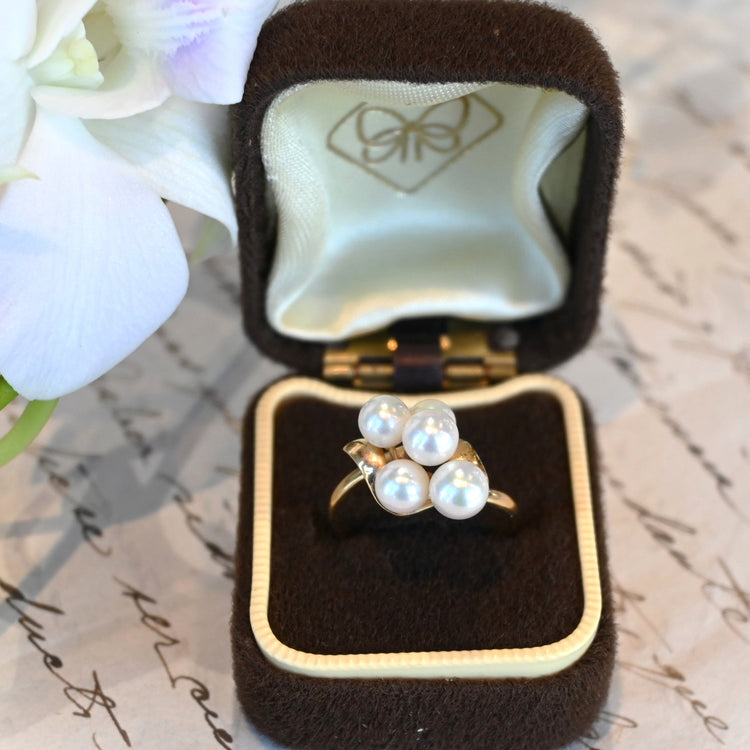 パールデザインリング