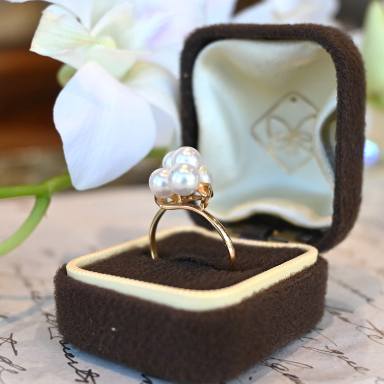 パールデザインリング