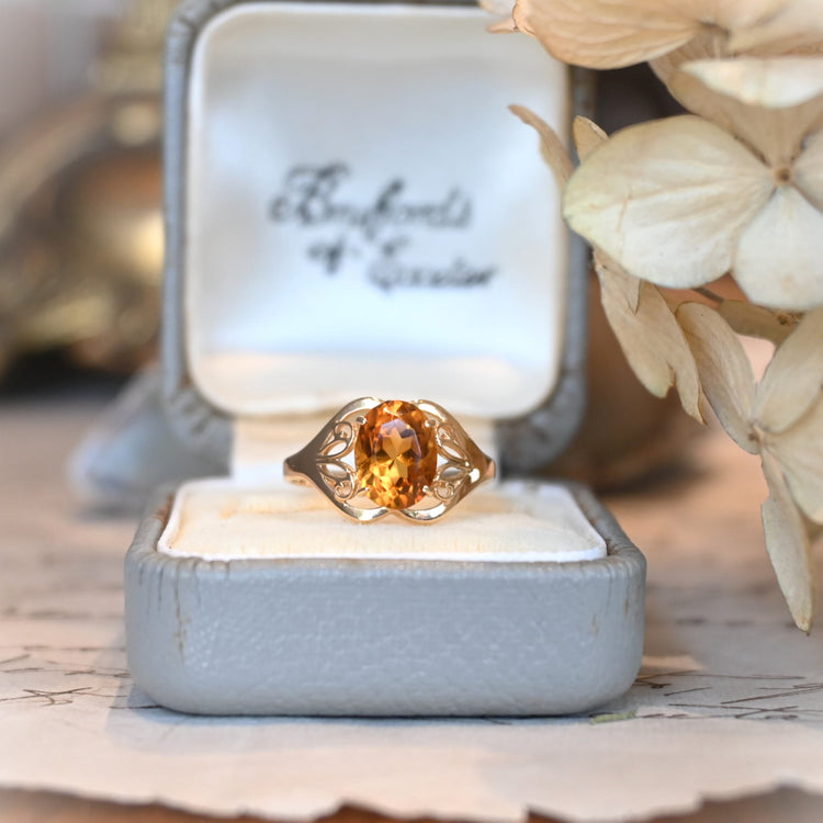 シトリン デザインリング