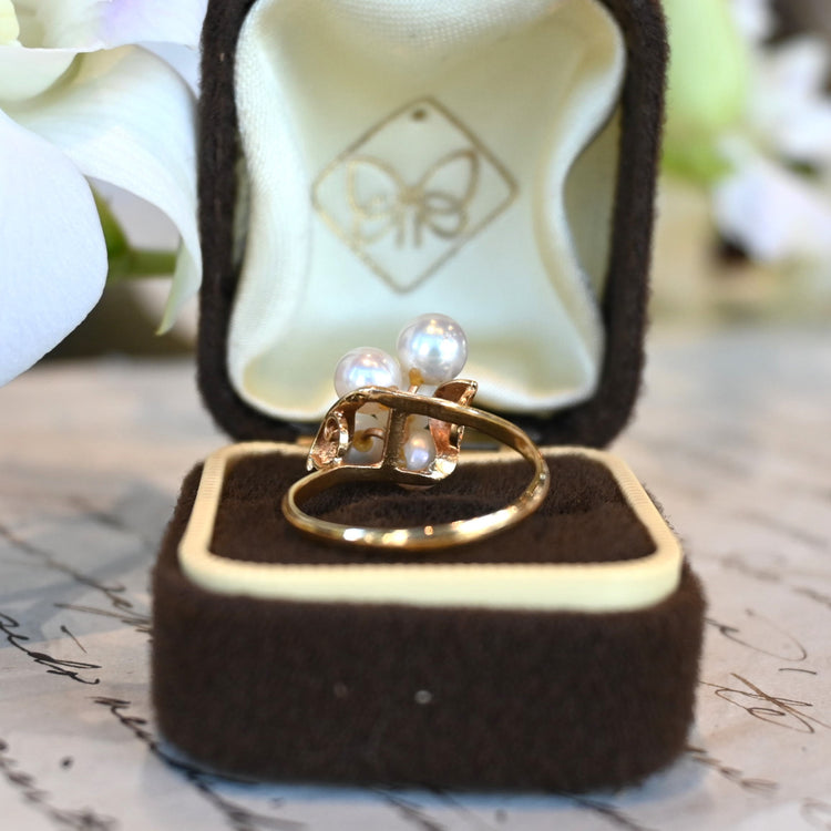 パールデザインリング