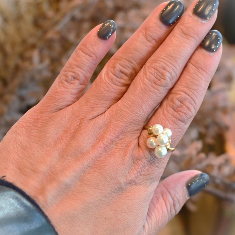 パールデザインリング