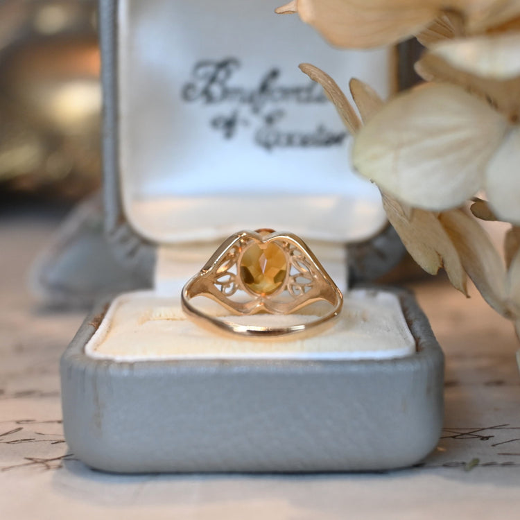 シトリン デザインリング