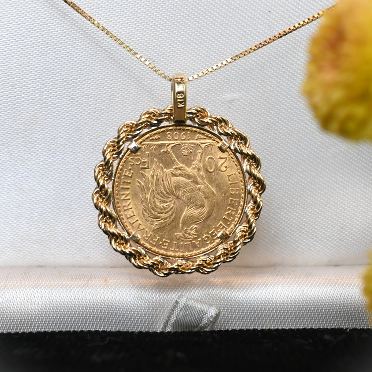 マリアンヌ金貨トップ 1908 from FRANCE