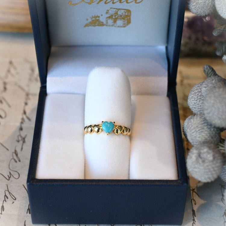 可愛らしい ターコイズリング