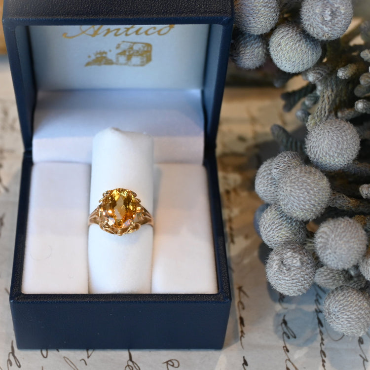 大粒 シトリンリング