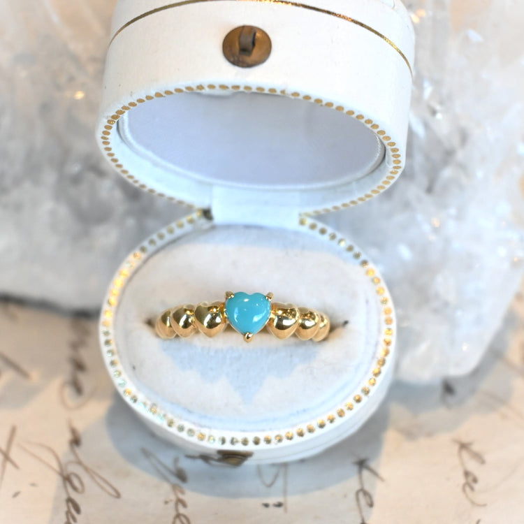 可愛らしい ターコイズリング