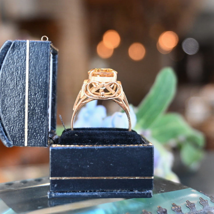 大粒 シトリンリング