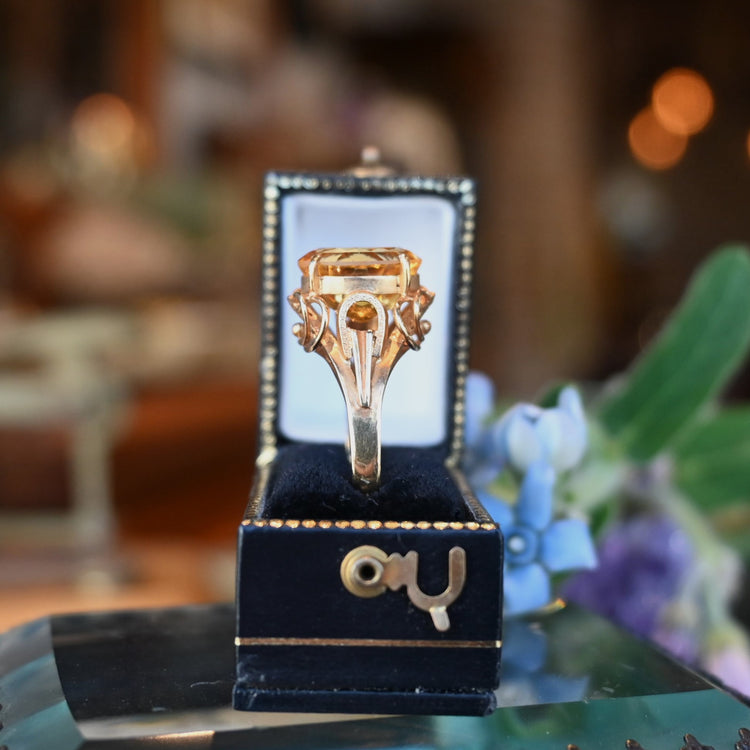 大粒 シトリンリング