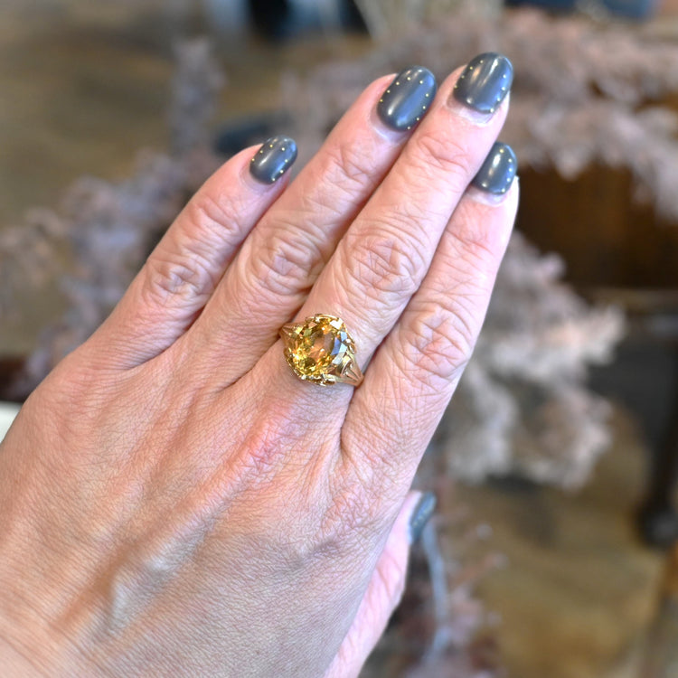 大粒 シトリンリング