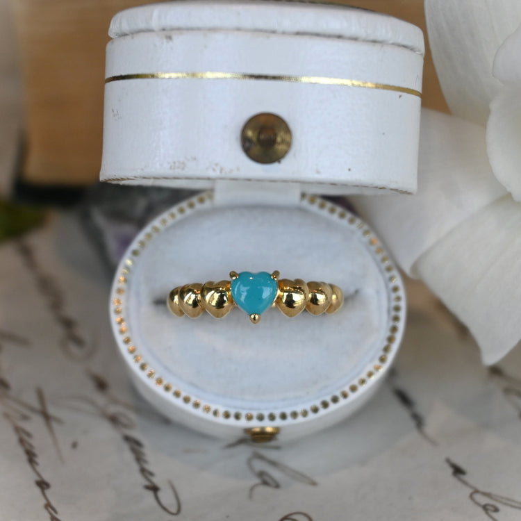 可愛らしい ターコイズリング