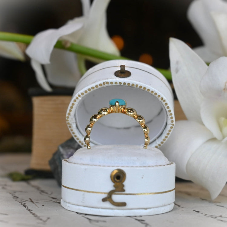 可愛らしい ターコイズリング