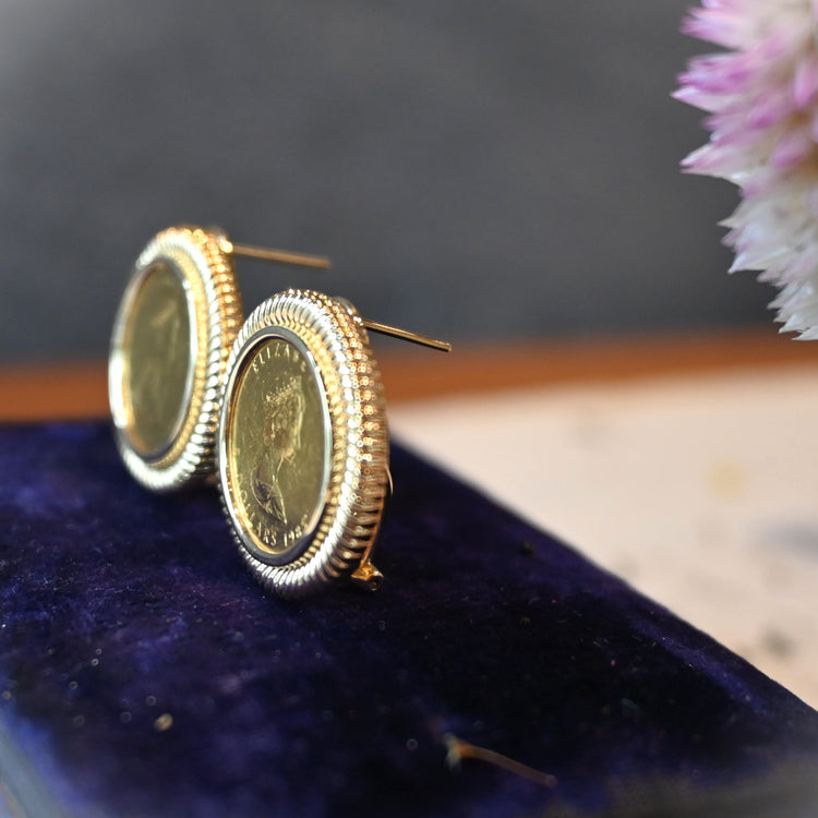 1/10oz メープルコイン 華やかなピアス