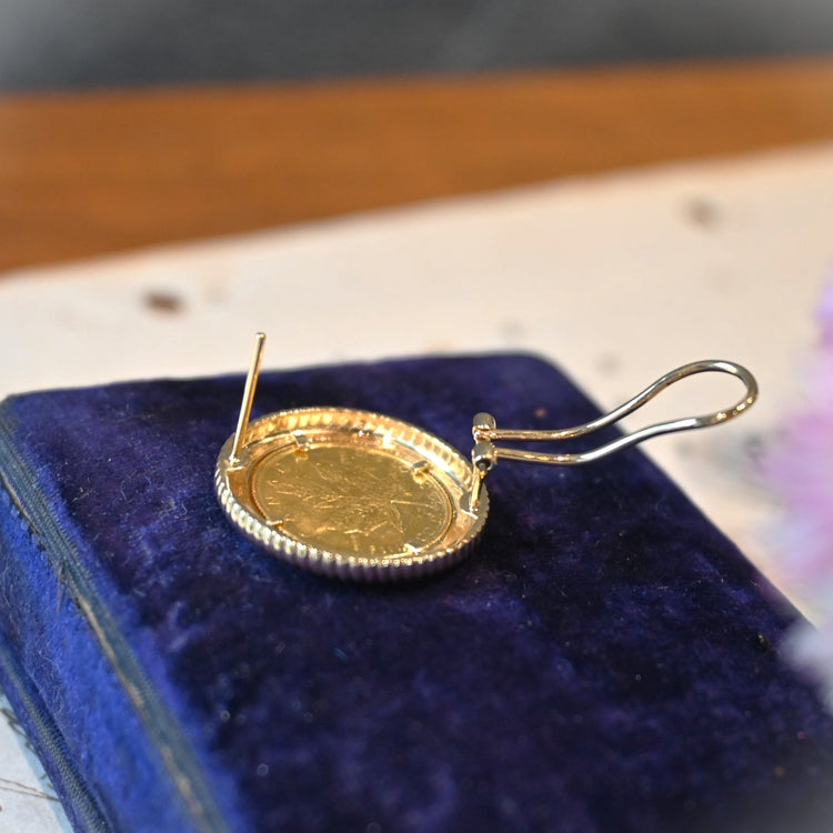 1/10oz メープルコイン 華やかなピアス