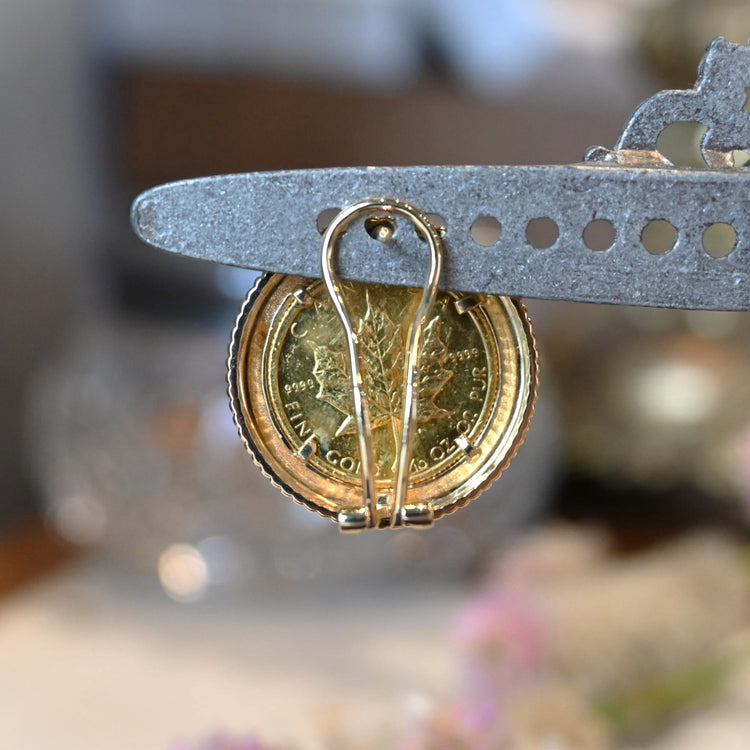 1/10oz メープルコイン 華やかなピアス