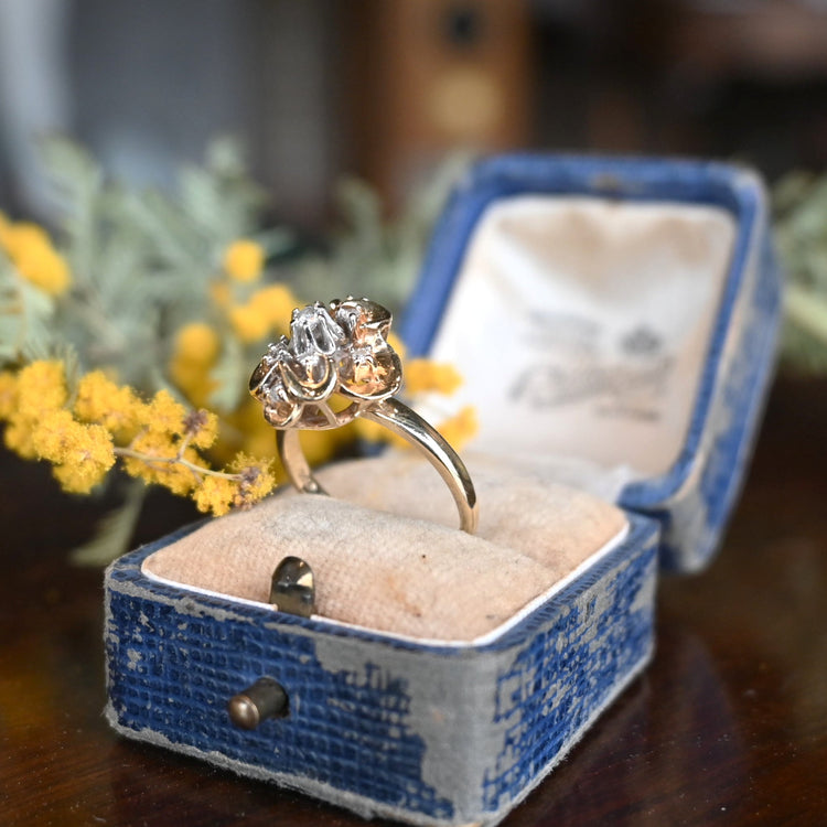 華やかな ヴィンテージダイヤモンドリング