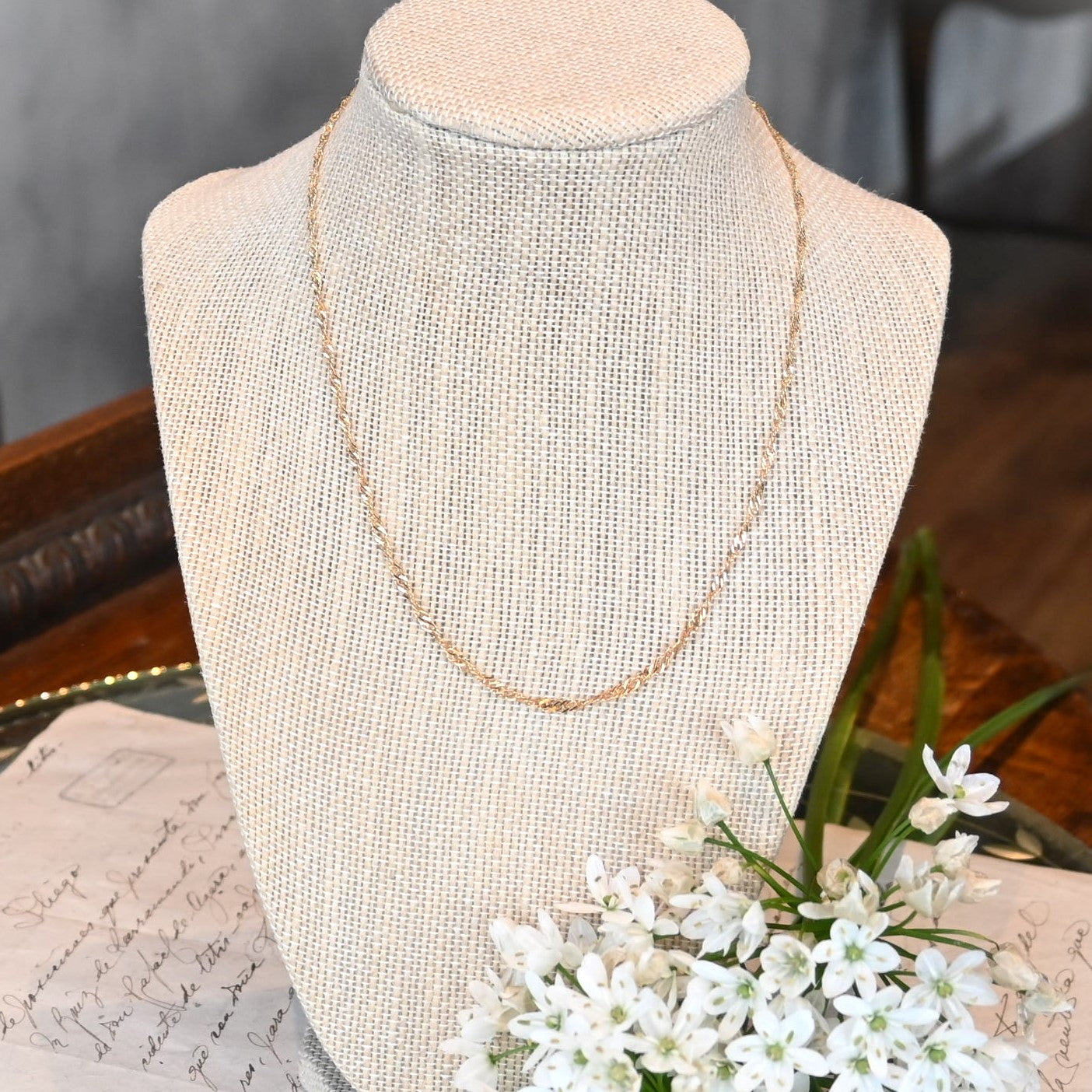 ゴールド スクリューネックレス | 芦屋Antico