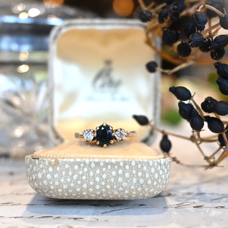 サファイア ダイヤモンドリング K9 from UK