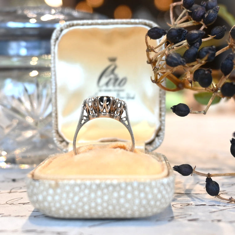 サファイア ダイヤモンドリング K9 from UK