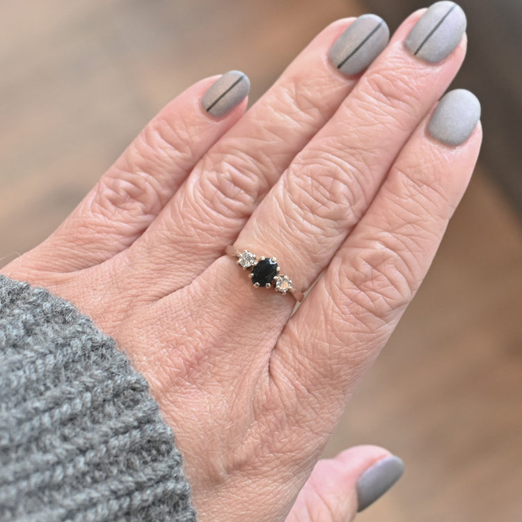 サファイア ダイヤモンドリング K9 from UK