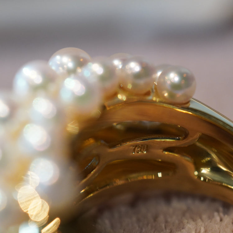 MIKIMOTO  サファイア パールリング