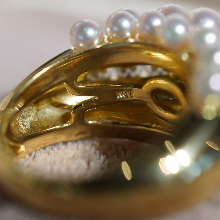 MIKIMOTO  サファイア パールリング