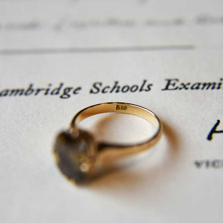 ヴィンテージ スモーキークウォーツ リング