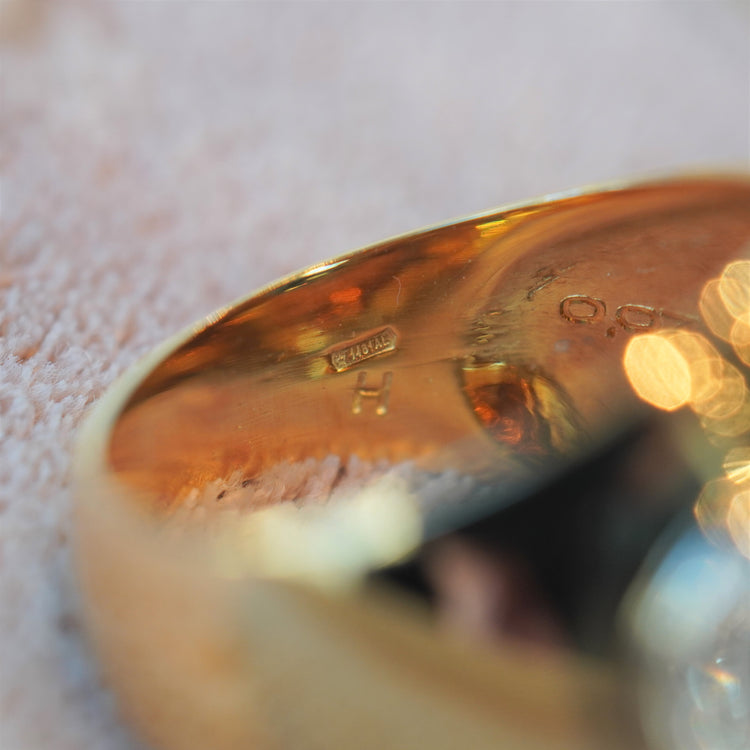 大粒アクアマリンのデザインリング