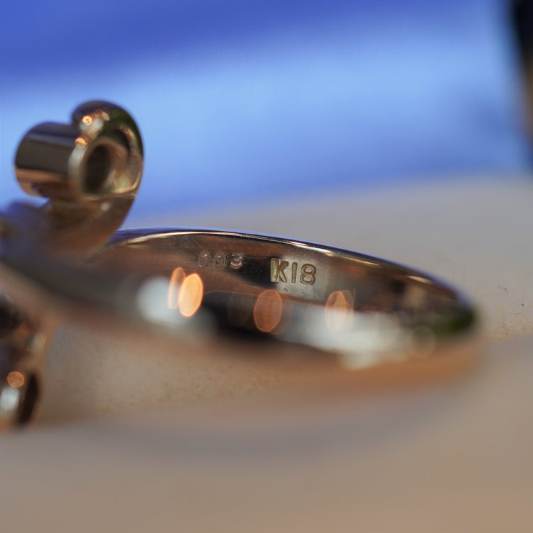 2石のダイヤモンドが美しい リング