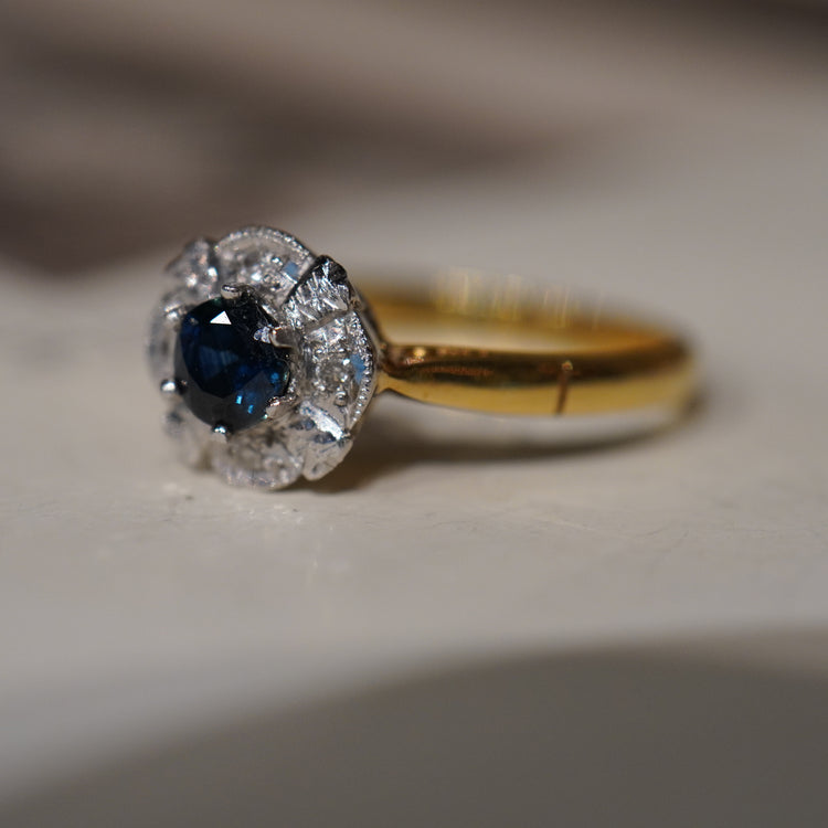 サファイア ヴィンテージリング from UK