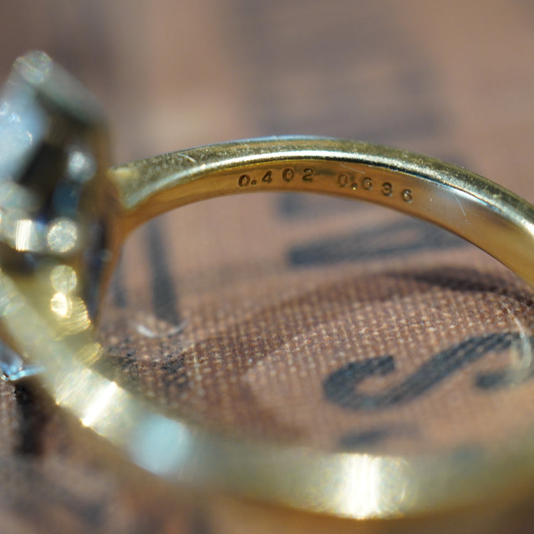 14金 サファイア ヴィンテージ リング