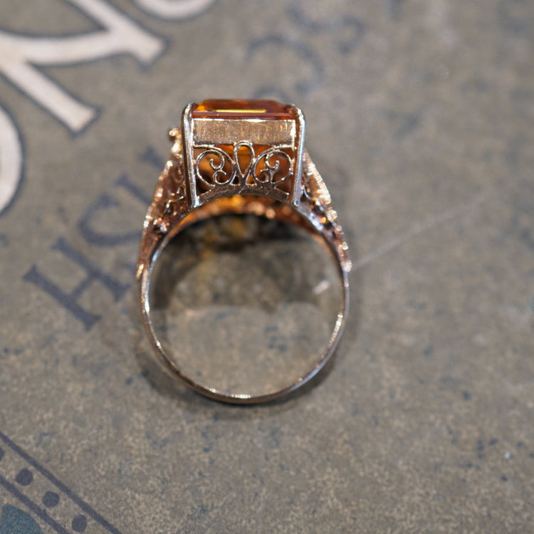 シトリン ヴィンテージ リング