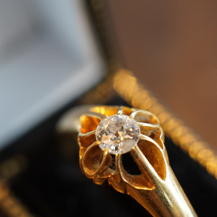 ヴィンテージ ダイヤモンドソリティアリング