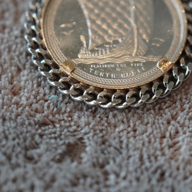 マン島 ノーブル プラチナコイン 1/10oz トップ