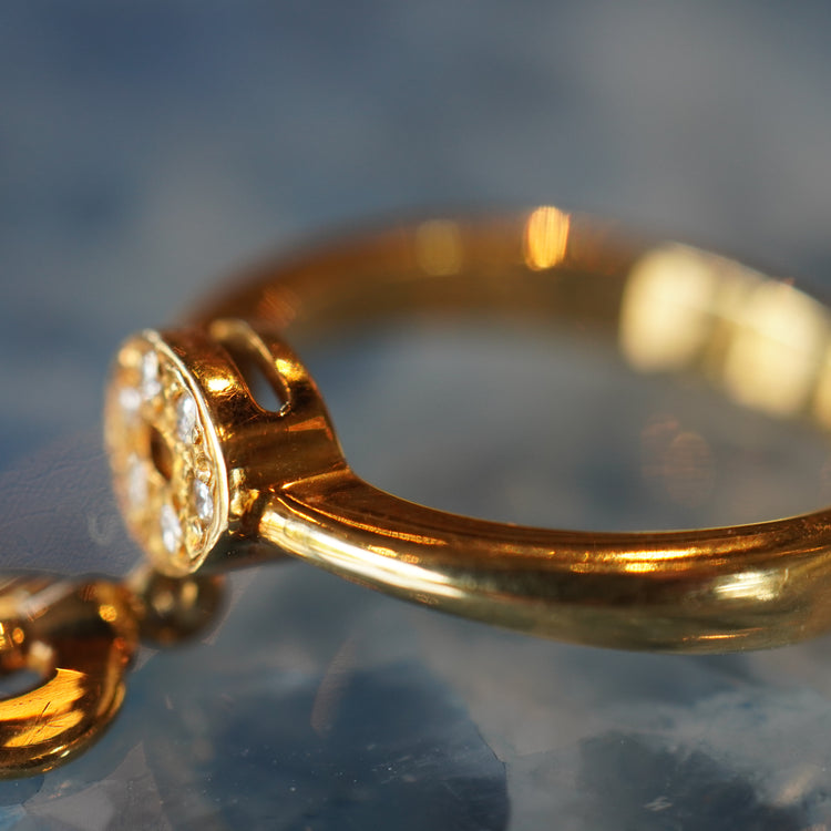 MIKIMOTO キーホールデザインリング