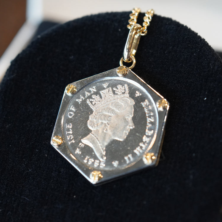 マン島 ノーブル プラチナコイン 1/10oz コンビ トップ