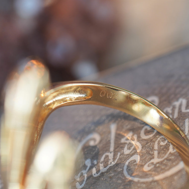 ユニークな ゴールドデザインリング