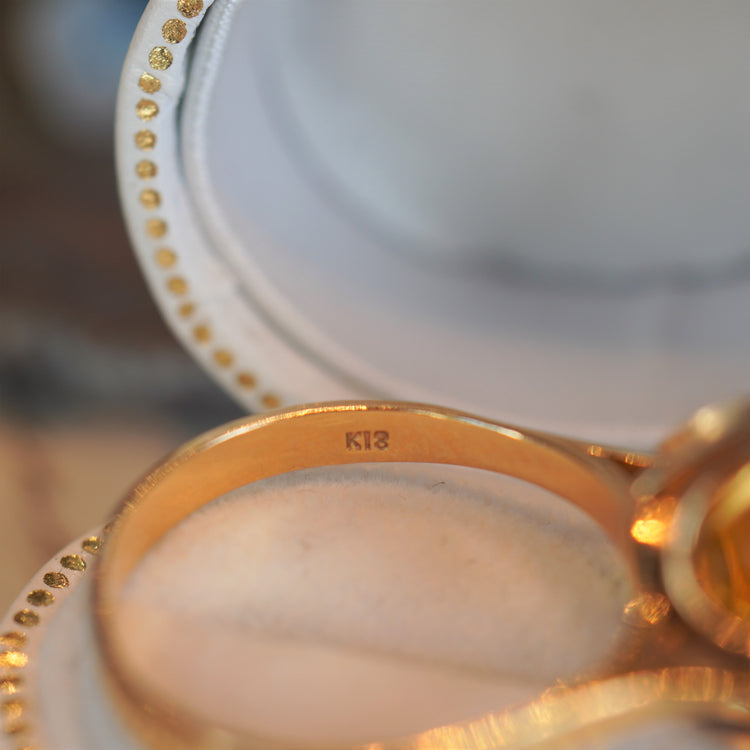 可愛らしい シトリンリング