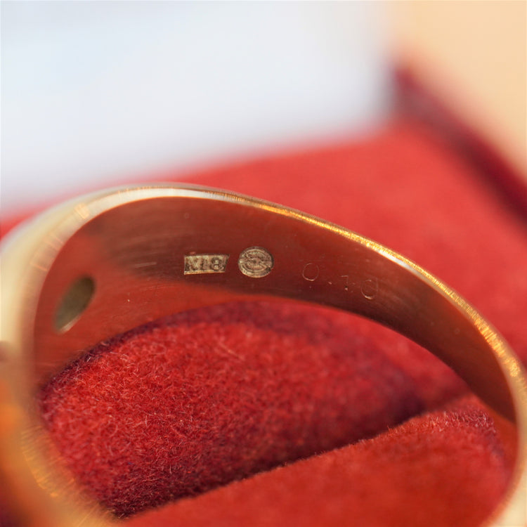 レトロな一粒ダイヤモンド リング