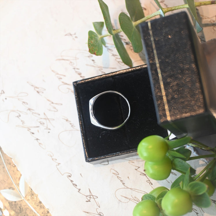 プラチナ 印台リング