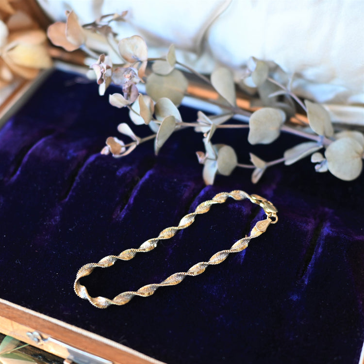 シルバー925 イタリア ヴィンテージ ブレスレット ツイスト