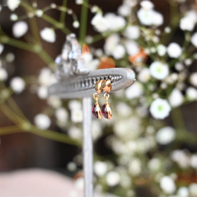 可愛らしい アメジストピアス