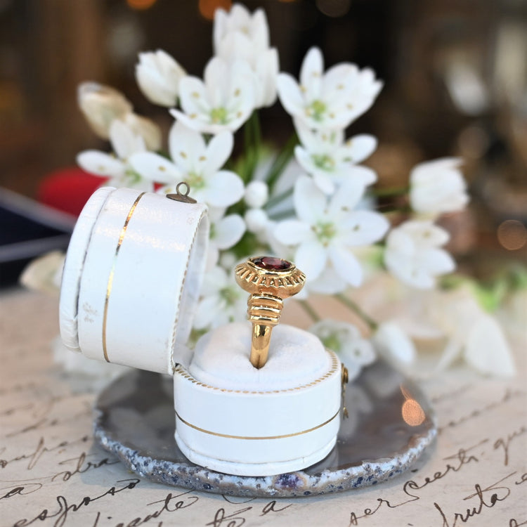 美しいガーネット リング