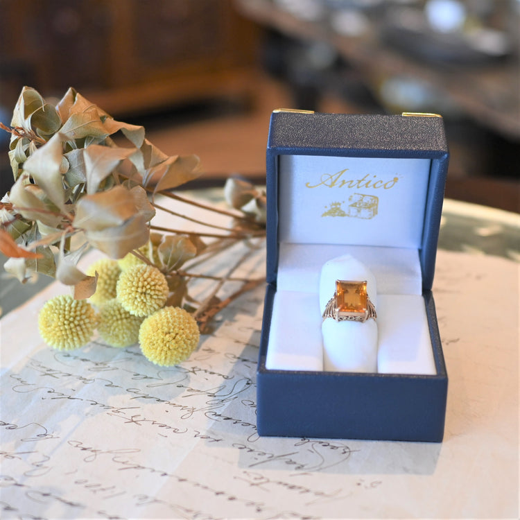 シトリン ヴィンテージ リング