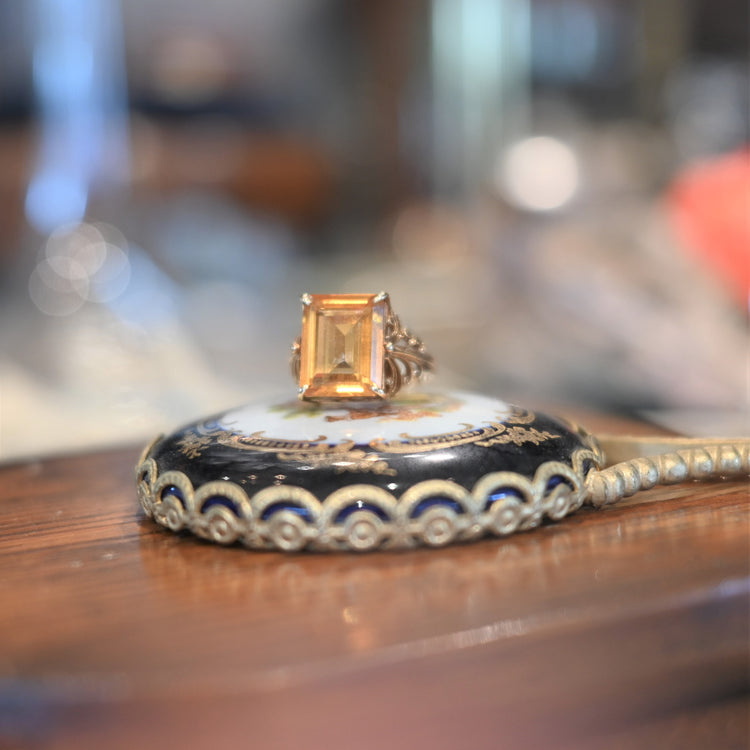 シトリン ヴィンテージ リング