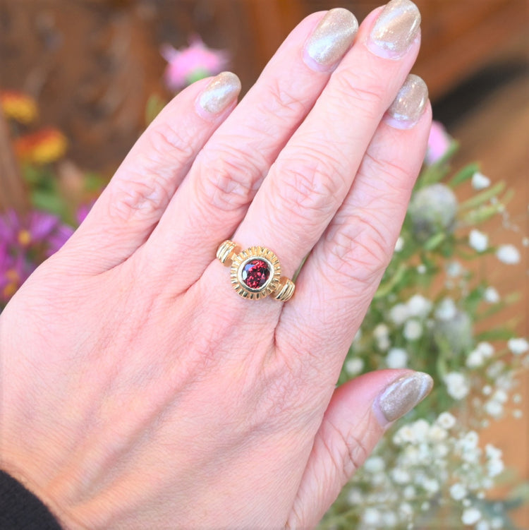 美しいガーネット リング