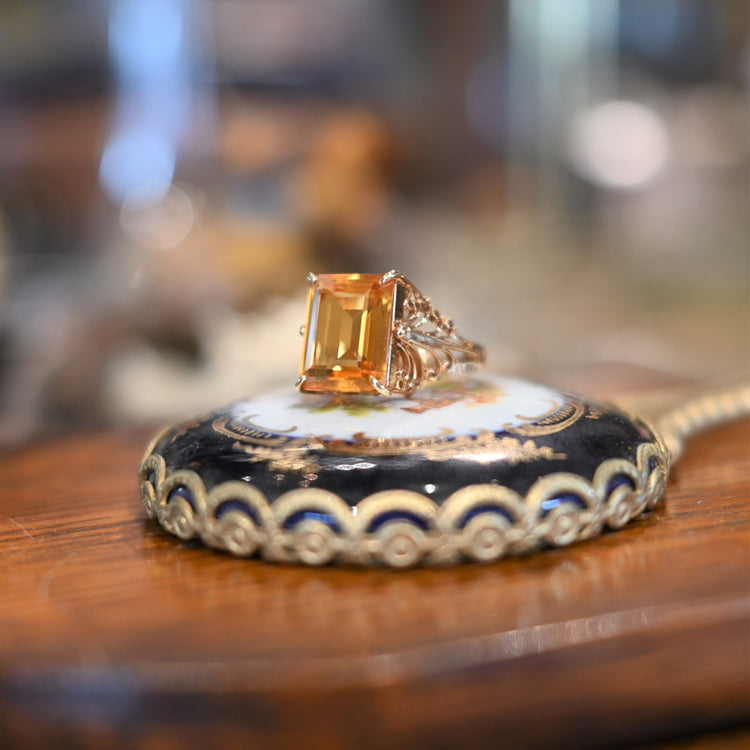 シトリン ヴィンテージ リング