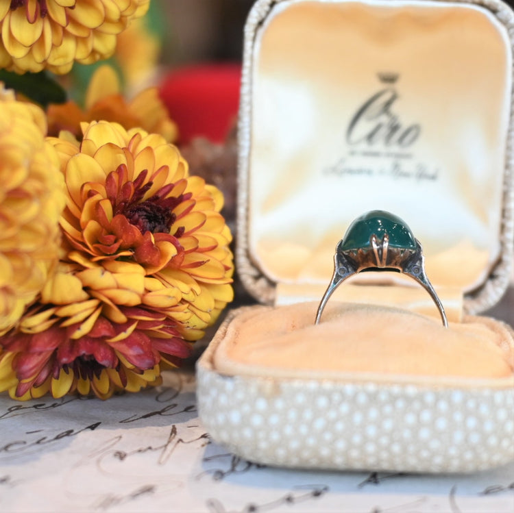 シンプルな 翡翠リング