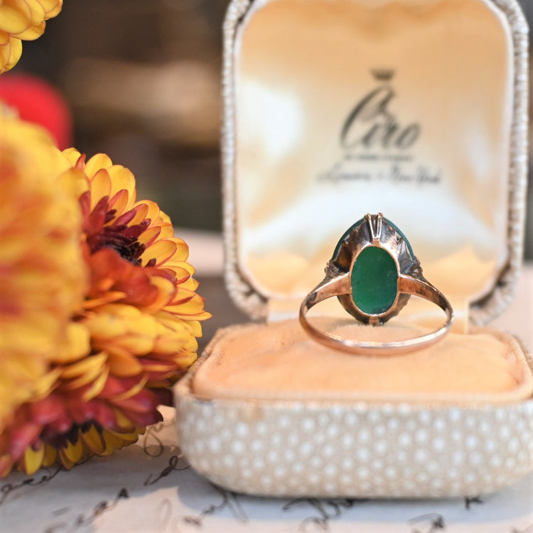 シンプルな 翡翠リング