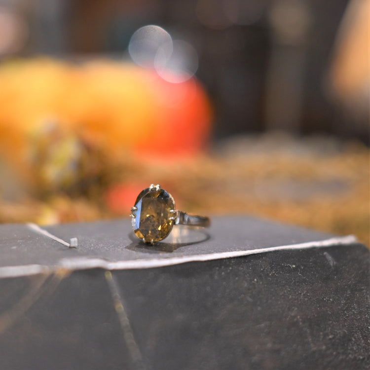 ヴィンテージ スモーキークウォーツ リング