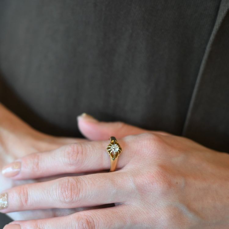 ヴィンテージ ダイヤモンドソリティアリング